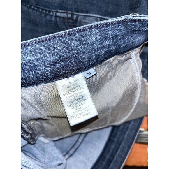 Rag & Bone Blue Cate Mid-Rise Ankle Skinny Jeans Women's Size 31 - Picture 9 of 9